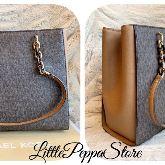 NWT MICHAEL KORS PVC SOFIA LARGE TOTE HANDBAG - Picture 3 of 4